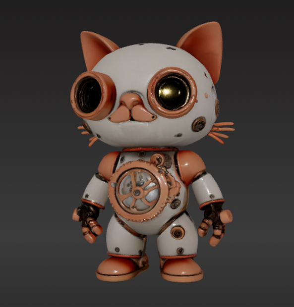 スチームパンクな猫 ロボット　VRC　VRchat