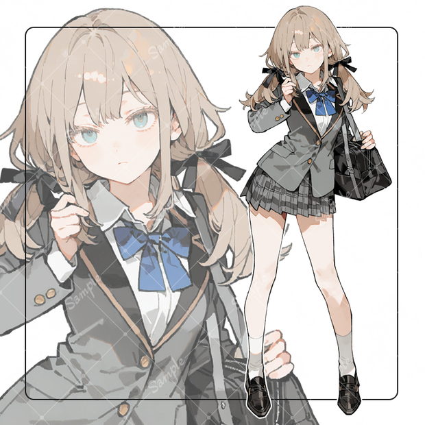 立ち絵素材21 女の子 制服