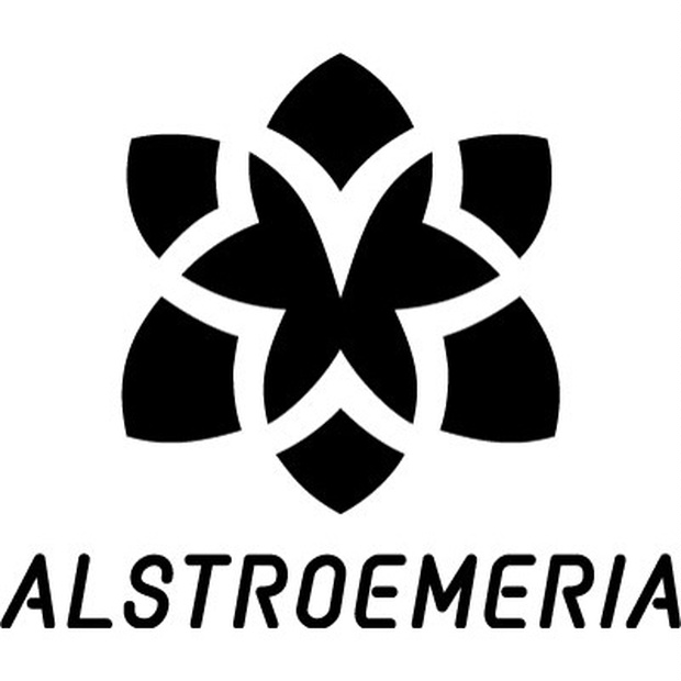 カッティングステッカー Alstroemeria アルストロメリア ロゴ 横cm Sided Booth