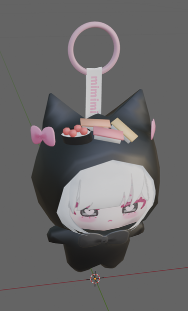 【無料】mitanちゃんぬいぐるみキーホルダー 🖤