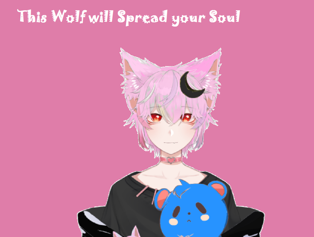 Free Download Wolf VTuber Pink hair Girl - TheFanFade