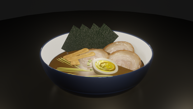 【無料】３Ｄモデルデータ「ラーメン」【blender3.2.0】