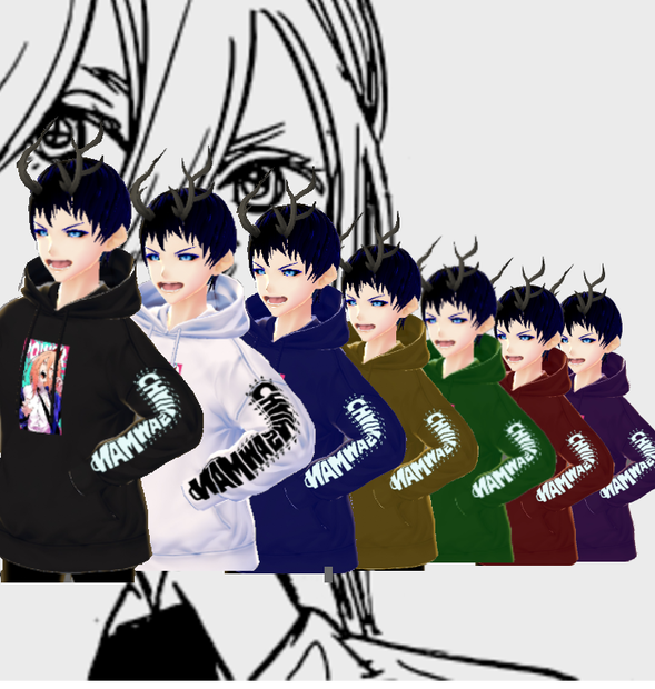 vroid Power hoodie color deluxe edition
