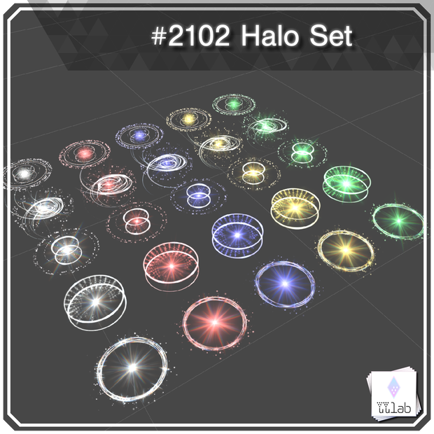 YUYULAB #2102 Accessory ヘイロウセット【VRchat想定】