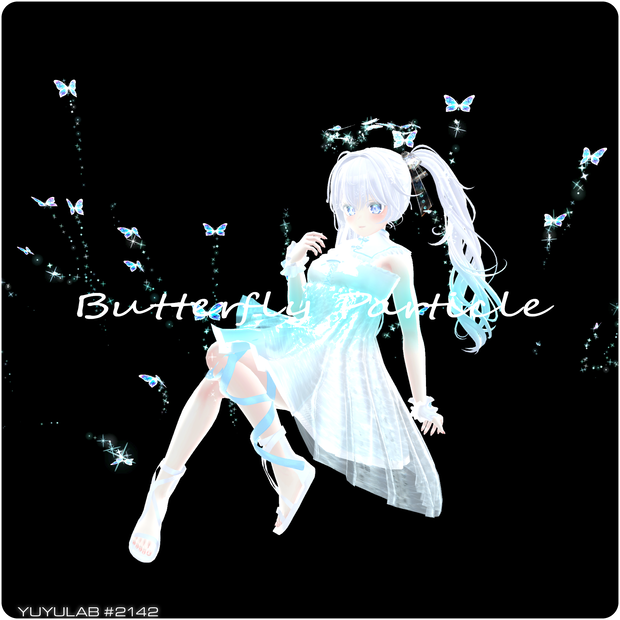 YUYULAB #2142 Accessory バタフライパーティクル【VRchat想定】