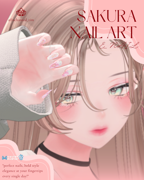 E_NAIL 専用マテリアル　-sakura-桜柄