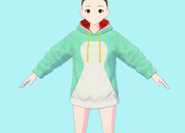 恐竜のパーカー(vroid)