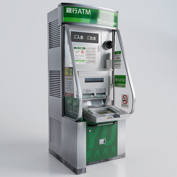 【3D】銀行 ATM