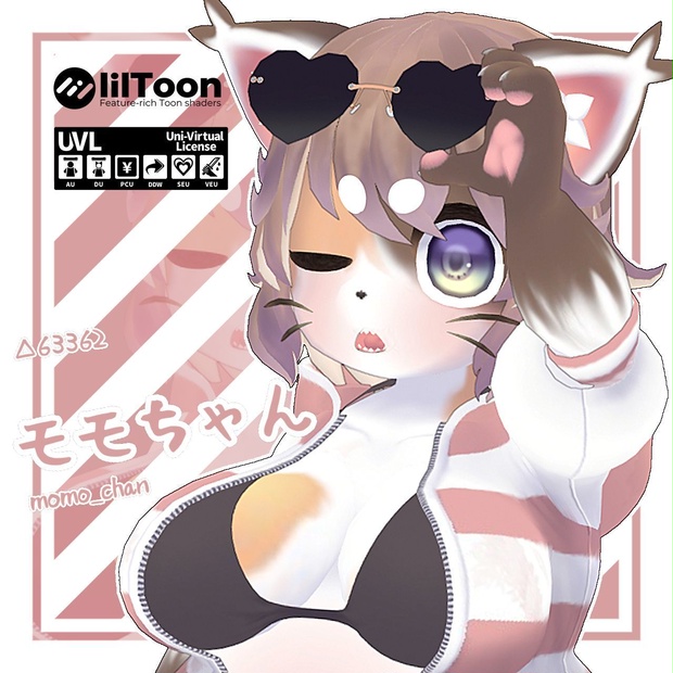 【VRchat想定オリジナル3dモデル】モモちゃん