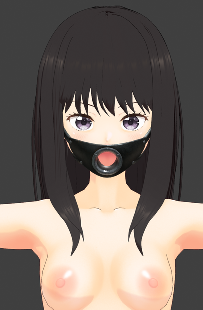 【３Dモデル】開口マスク　Open Mouth Mask 3D Model　VRoid適用可能