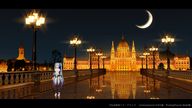 【無料MMD】夜の西洋橋ステージ
