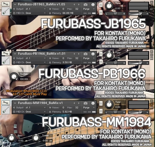 [Bass Library]"FuruBass" Bass Instrument Bundle Set