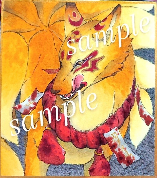 オリジナルイラスト原画色紙 小 - まいくろWAVE - BOOTH