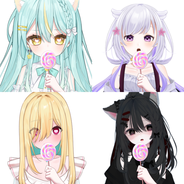 Vtuber素材-ぐるぐるキャンディー-高画質＋商用利用権