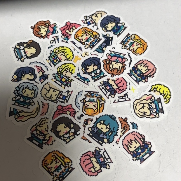 学マスドット絵フレークシール 初星学園の皆さん - 8bit canvas - BOOTH