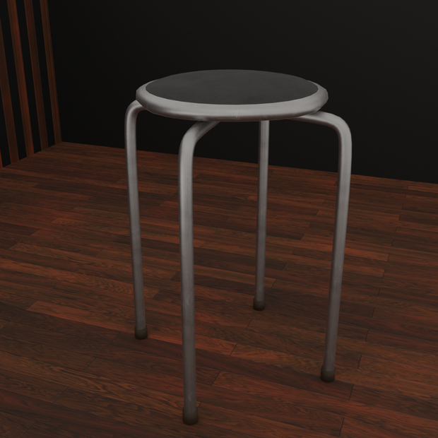 丸型パイプ椅子(3Dデータ)