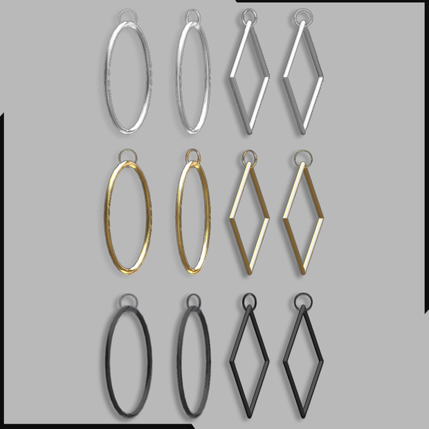Luxury Earrings for [8アバター] 「桔梗 Kikyo, マヌカ Manuka, セレスティア Selestia, 萌 Moe, ライム Lime, 森羅 Shinra, ヴェール Velle, ウルフェリア Wolferia」