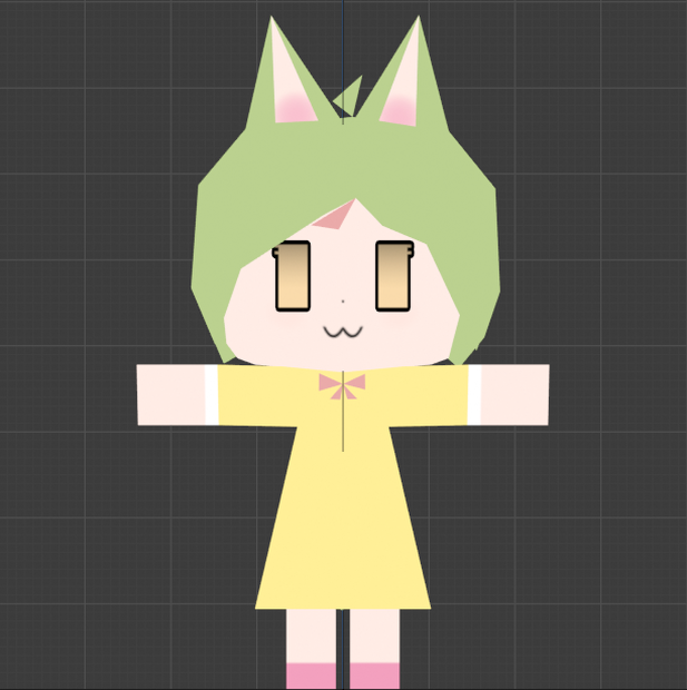 【無料】【cluster用アバター】256ぬい【VRM】