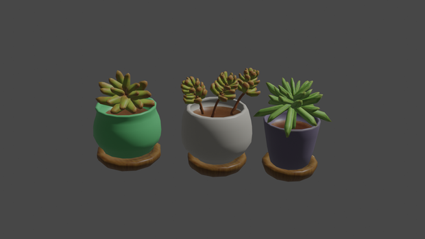 【３Dデータ】植木鉢セット（3種類）