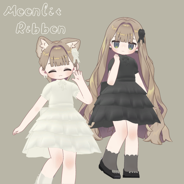 【FREE/無料あり】Moonlit Ribbonフリルドレス【Kipfel/キプフェル対応衣装】