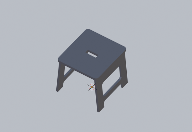 【無料3Dモデル】折りたたみ椅子