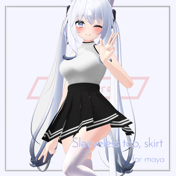 (PB対応) 【舞夜,Maya】 ノースリーブトップ、スカート sleeveless top,skirt