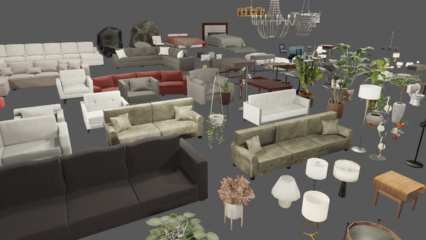 Interior and Furniture Prop Pack VRChat