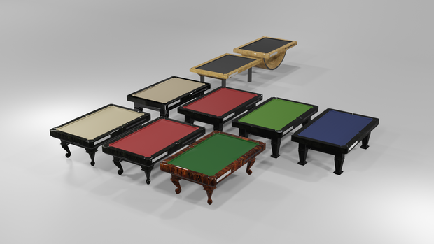 VRChat Pool Tables for VRCBilliards Prefab