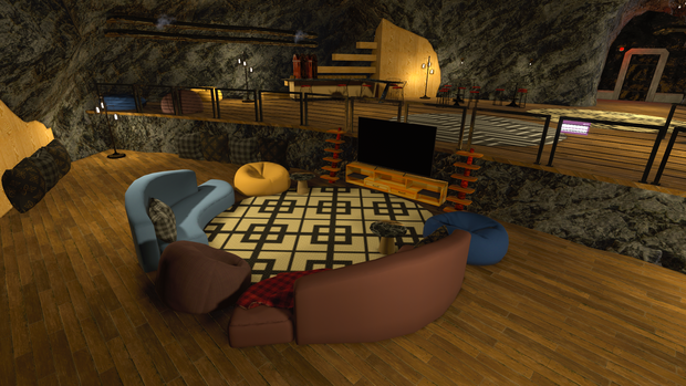 Cozy Cave VRChat Ready World Udon Sdk3