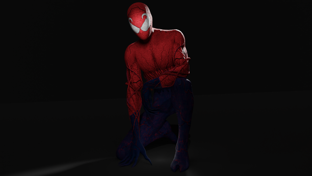 Toxin Symbiote Spider-Man Suit VRC Model Unity Package