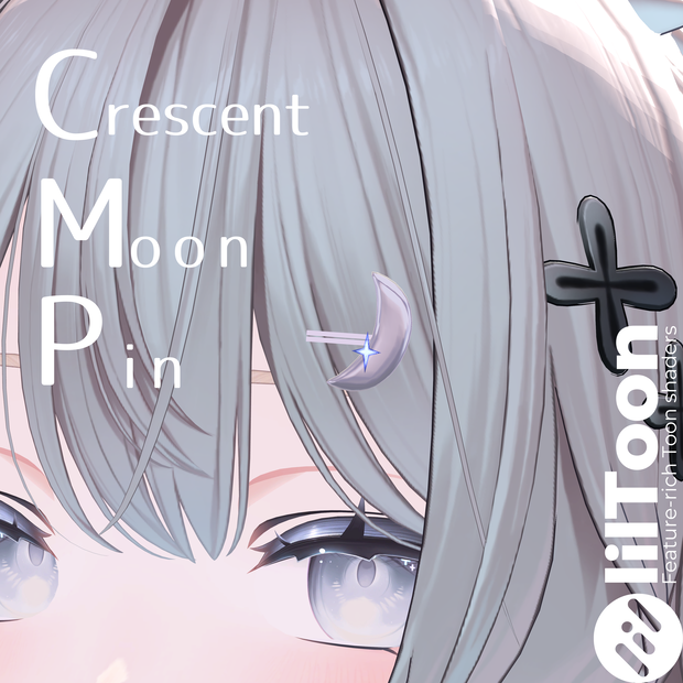 【MA対応】Crescent Moon Pin 【VRChat想定】