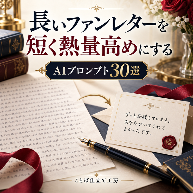 長いファンレターを短く熱量高めにする｜コピペで使えるAIプロンプト30選