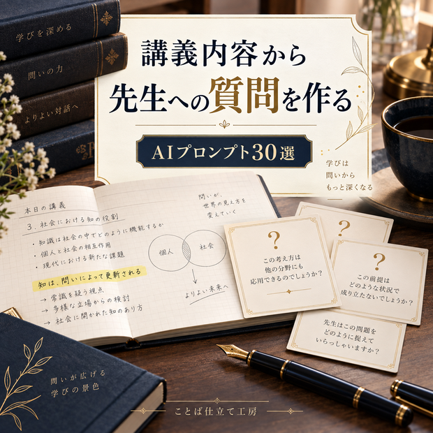 講義内容から先生への質問を作る｜コピペで使えるAIプロンプト30選