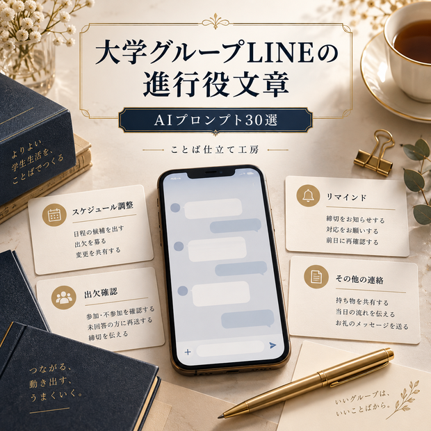 大学グループLINEの進行役文章｜コピペで使えるAIプロンプト30選