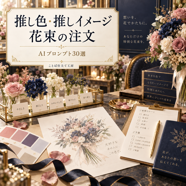 推し色・推しイメージ花束の注文｜コピペで使えるAIプロンプト30選