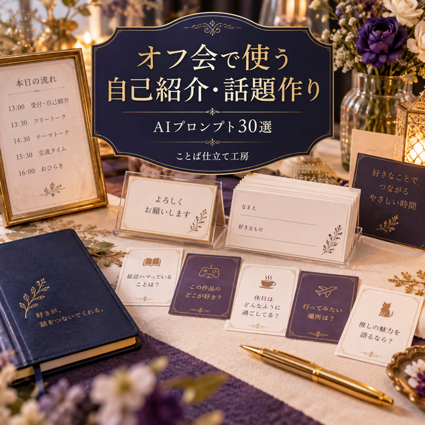 オフ会で使う自己紹介・話題作り｜コピペで使えるAIプロンプト30選