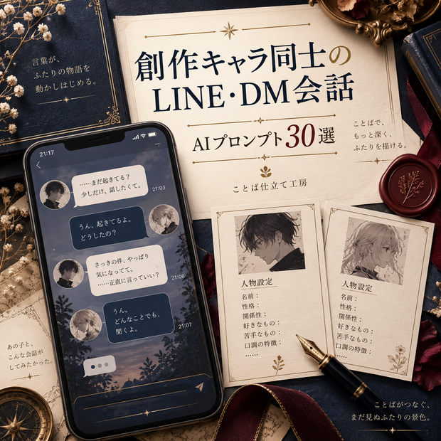 創作キャラ同士のLINE・DM会話｜コピペで使えるAIプロンプト30選