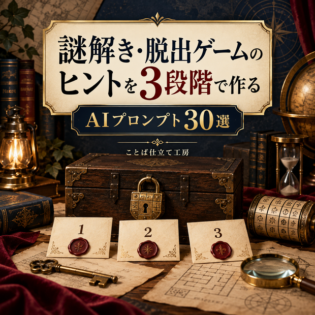 謎解き・脱出ゲームのヒントを3段階で作る｜コピペで使えるAIプロンプト30選