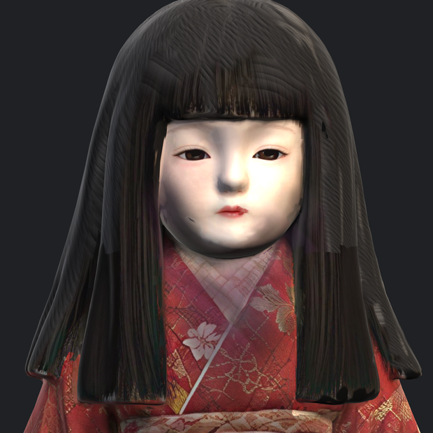 【 Unity / VRChat World用プロップ】古びた日本人形