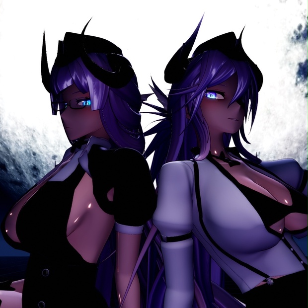 【MMD：R-18モデル】「醜い淫魔秘書姉妹」