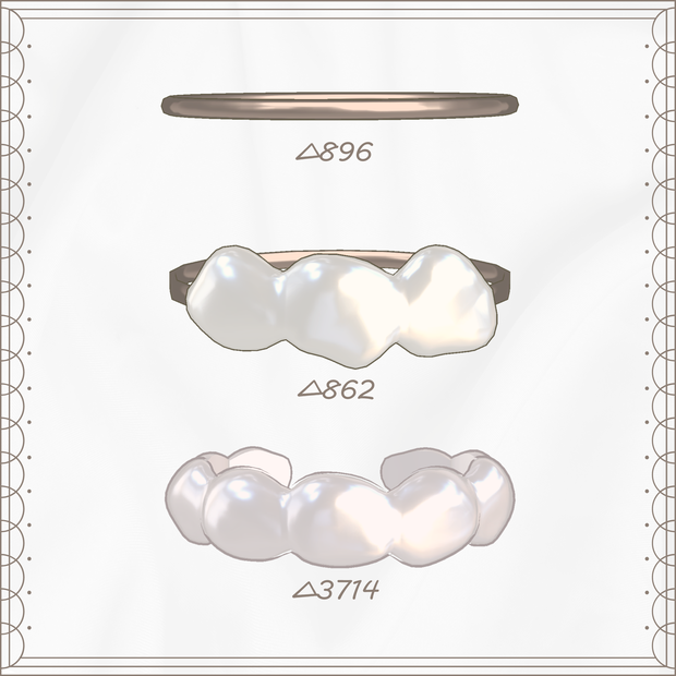 リングピアスセット Baroque Pearl Accessories【VRChat想定】