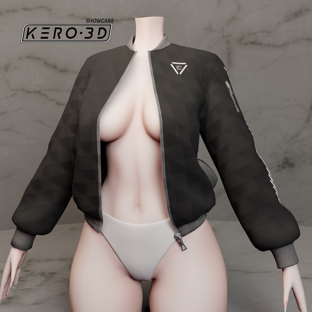 Kido -  Streetwear Bomber Jacket Top - Modular Avatar Ready - 12 Designs