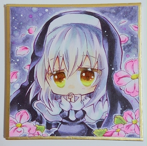 ☆hide ファンアート色紙（原画） ZbNRh-m41414319846 ハンドメイド 
