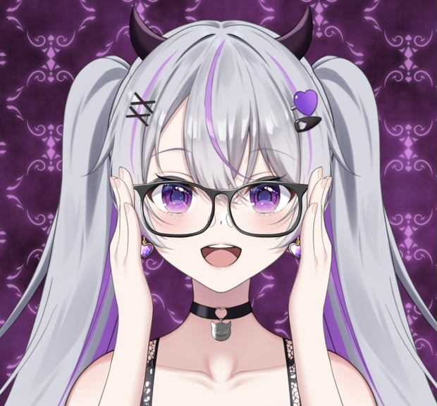 【Vtuber素材】メガネをくいっとする手