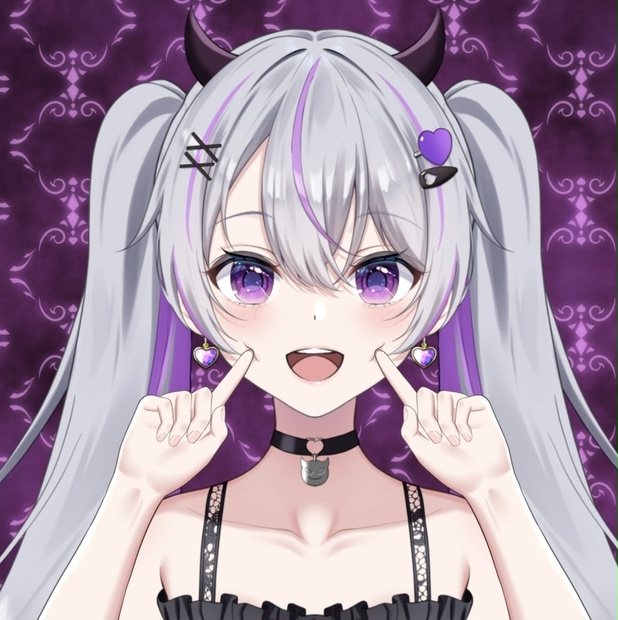 【Vtuber素材】頬をぷにっとする手