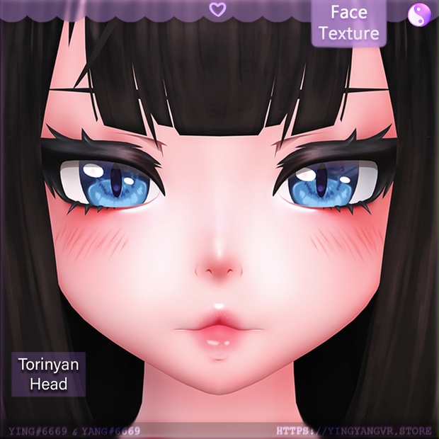 Lovely Face Texture [Torinyan] とりにゃん - YingYangVR - BOOTH