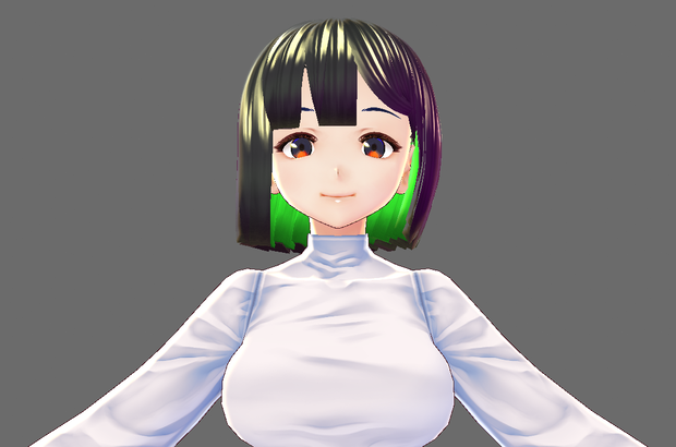 インナーカラーぱっつんショート【VRoid用ヘアプリセット】