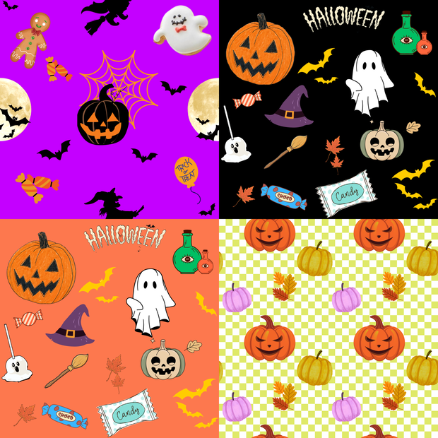 シームレスパターン15枚　【ハロウィン】