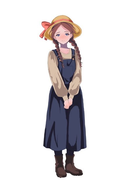 農家 少女 立ち絵