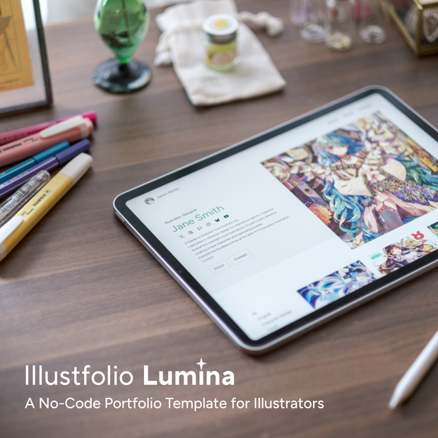 【イラストサイト向けテンプレート】Illustfolio Lumina
